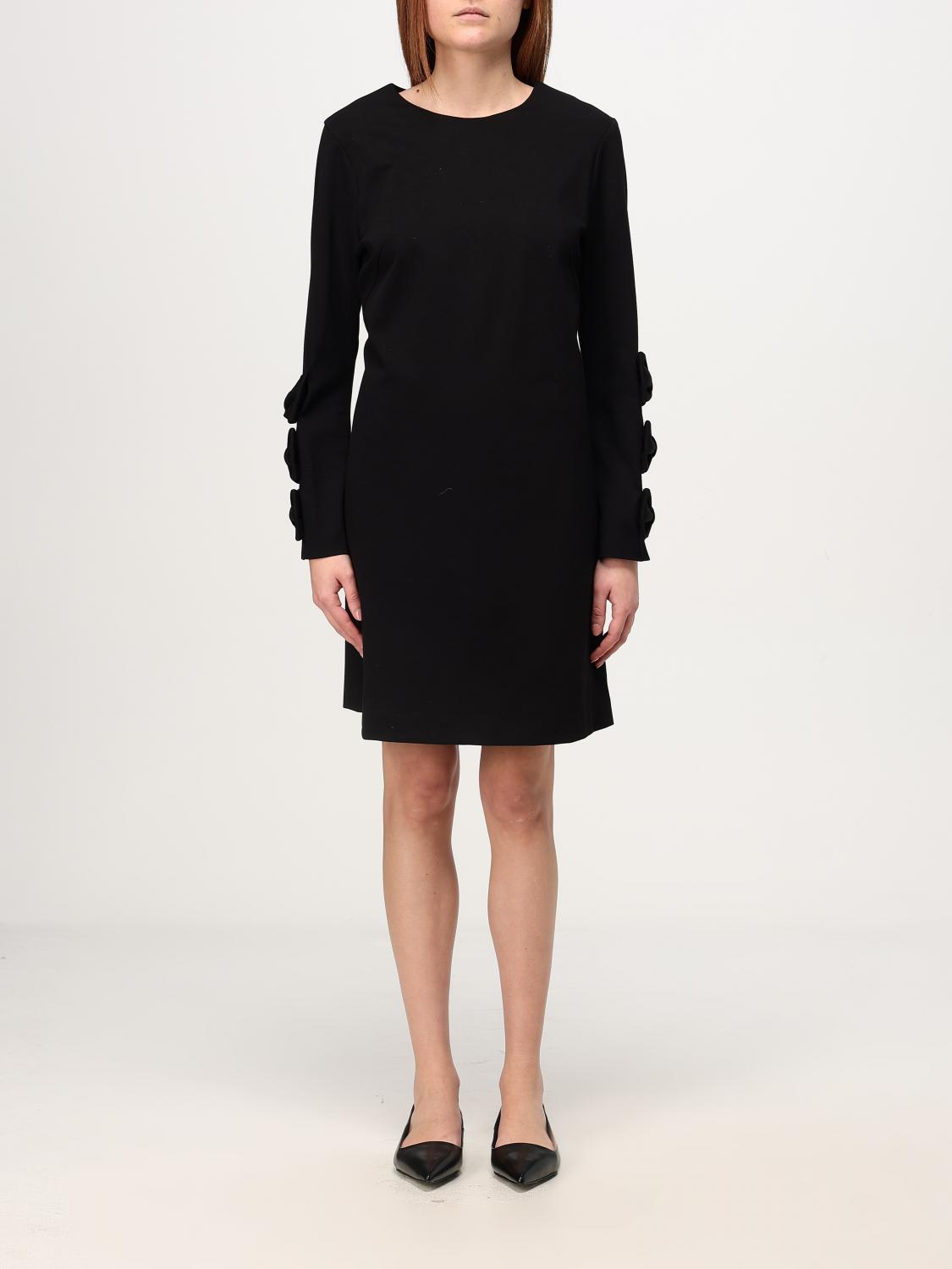 Meimeij Woman Mini Dress Black Size 8 Viscose, Polyamide, Elastane, Acetate In Schwarz
