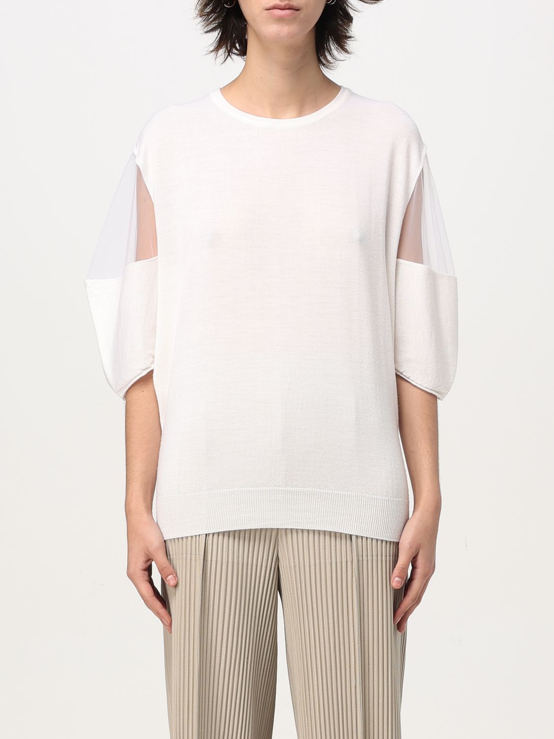 Meimeij Sweater  Woman Color White In Weiss