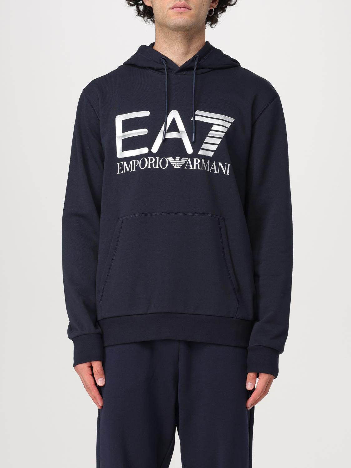 Shop Ea7 Sweatshirt  Men Color Blue In Blau