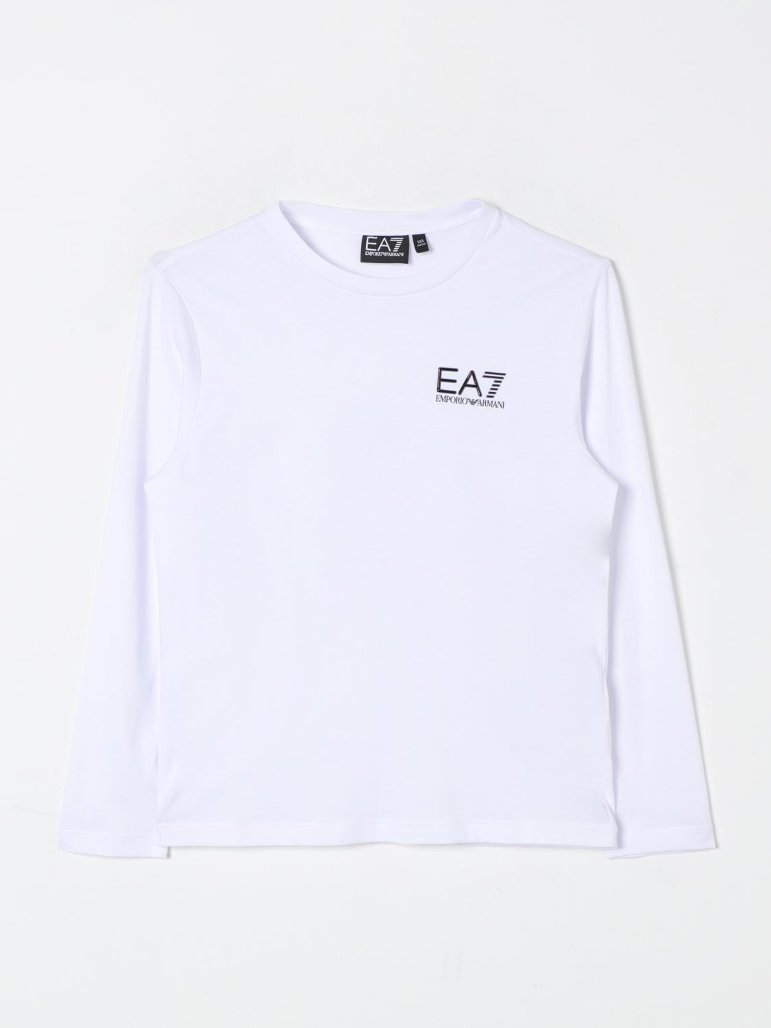 Shop Ea7 T-shirt  Kids Color White