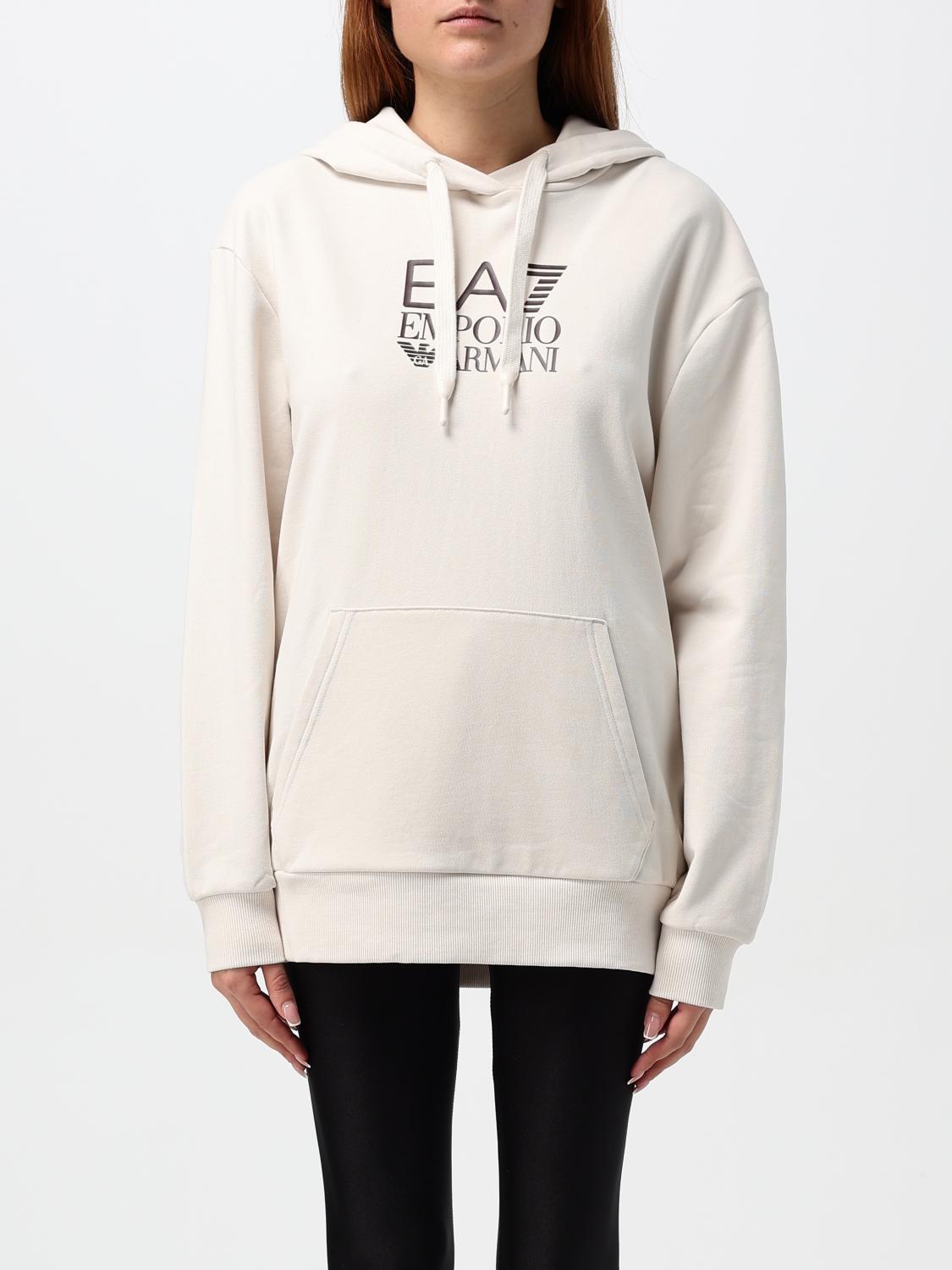 Shop Ea7 Sweatshirt  Woman Color Natural