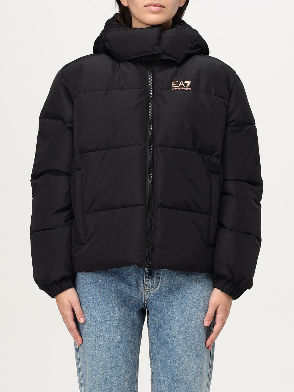 Shop Ea7 Jacket Woman Color Black In Schwarz