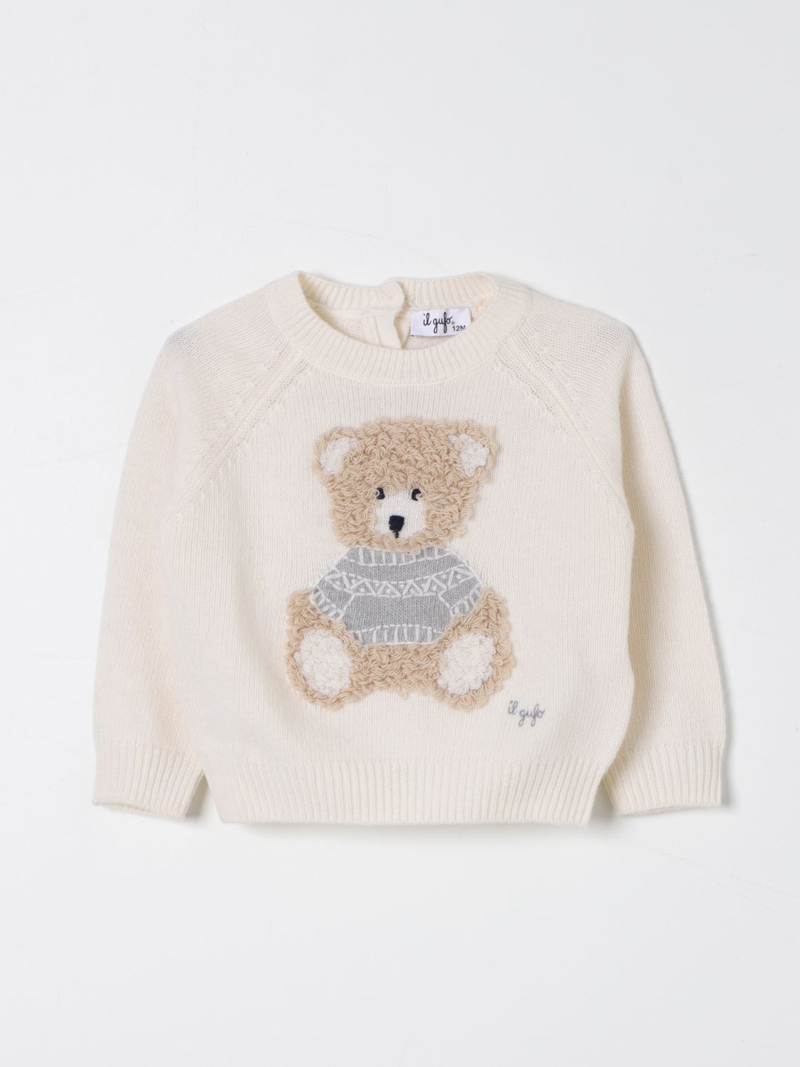 Shop Il Gufo Sweater  Kids Color White In Weiss