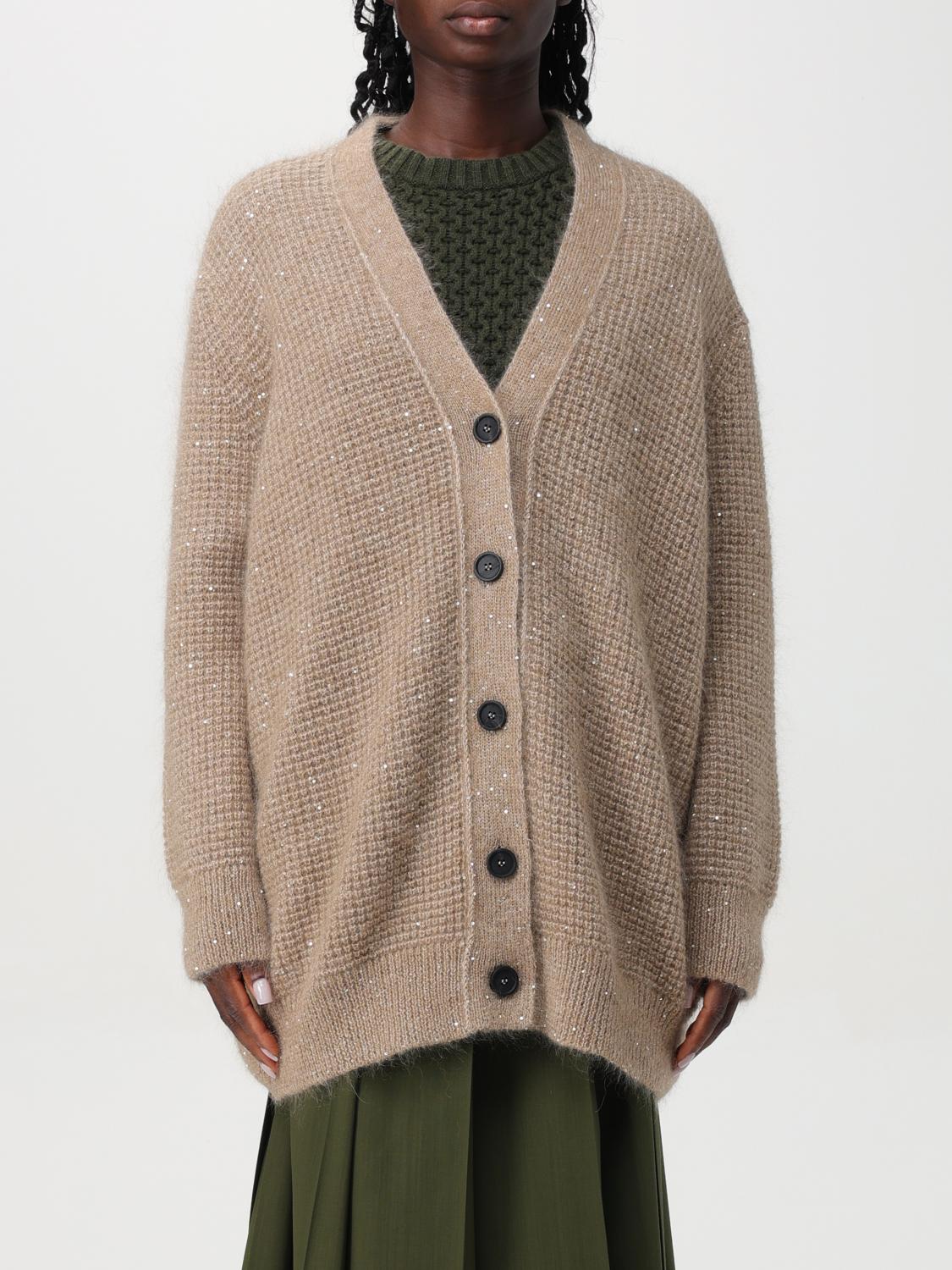 Shop Fabiana Filippi Cardigan  Woman Color Camel In 驼色