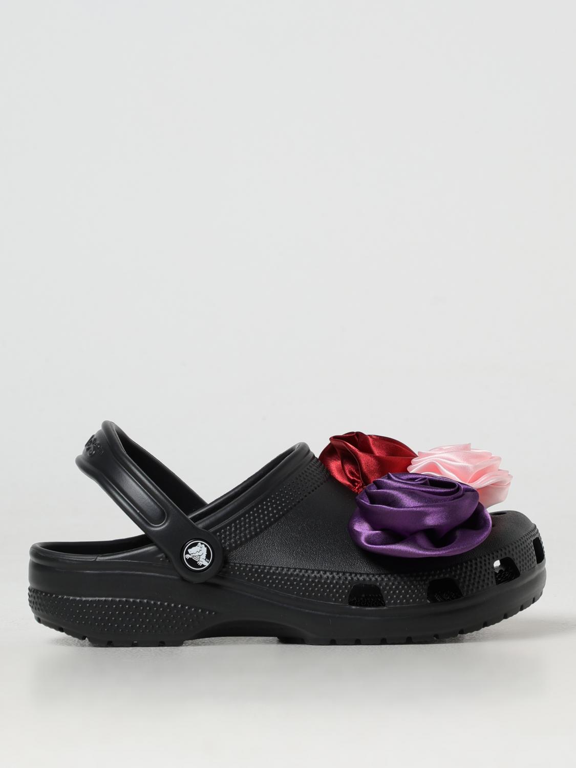 Crocs Classic Rosette Sandals In Black