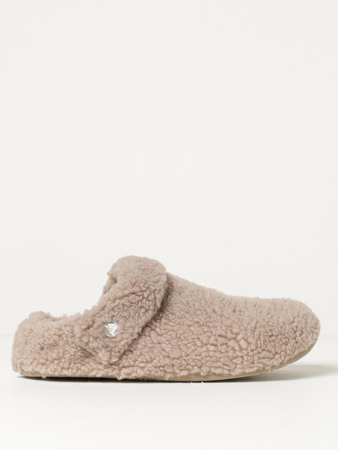 Crocs Classic Cozzzy Faux Fur Slipper Clog In Grey