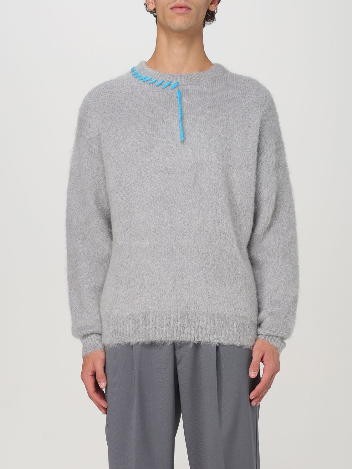 Shop Bonsai Sweater  Men Color Grey In Grau