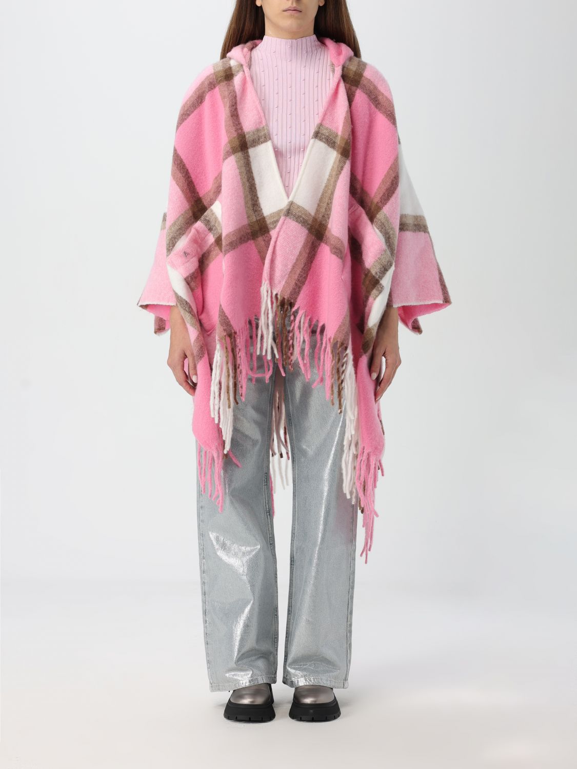 Actitude Twinset Cape  Woman Color Pink In 粉色