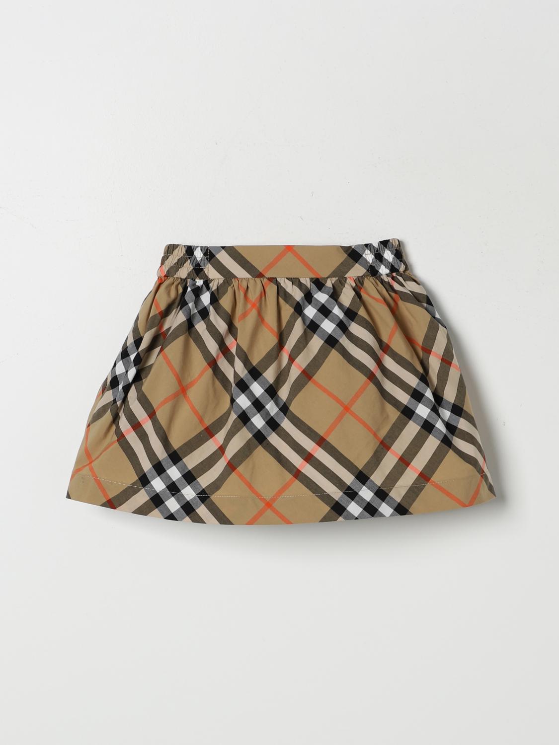 Shop Burberry Skirt  Kids Color Beige