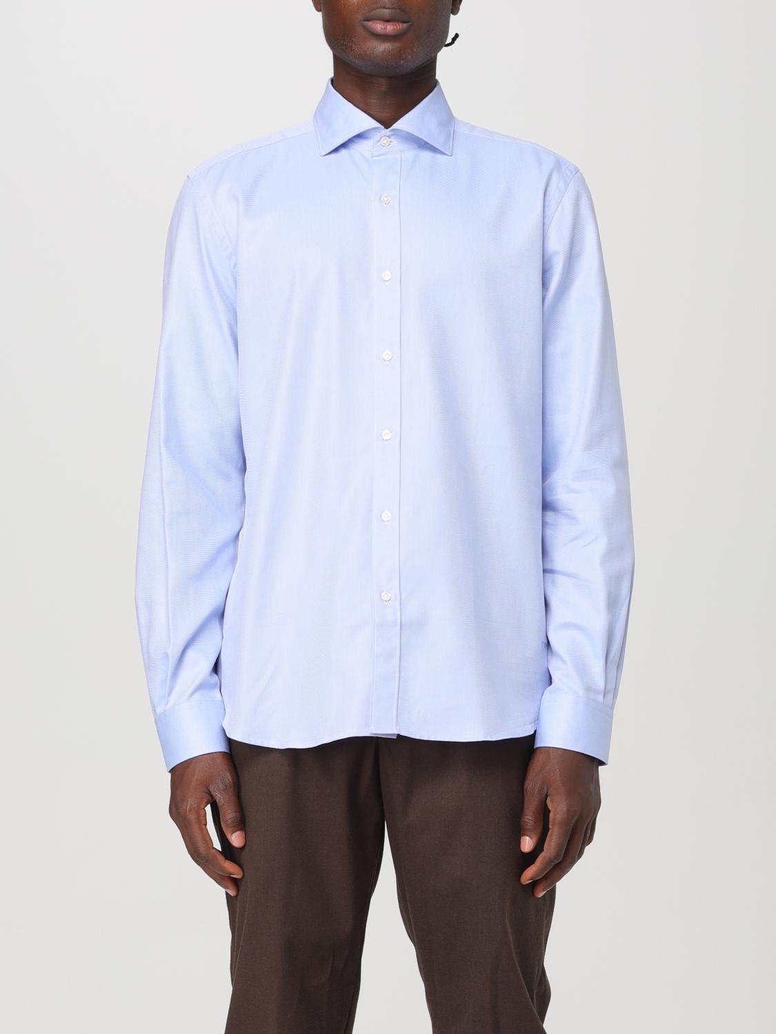 Fay Shirt Men Color Sky In Gnawed Blue