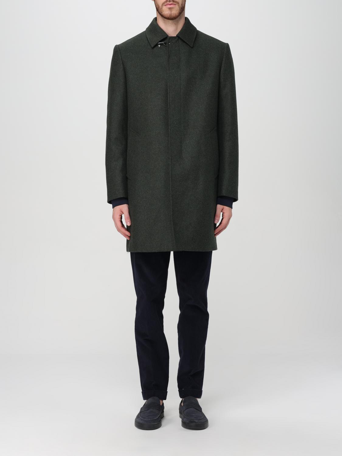 Fay Coat Men Color Green In Black