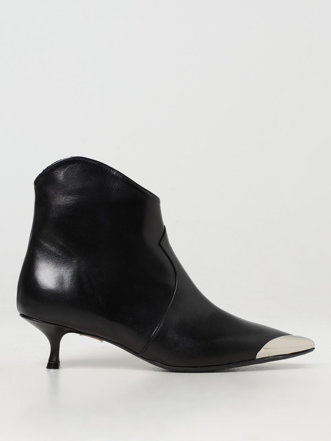 Anna F Flat Ankle Boots . Woman Color Black In Schwarz