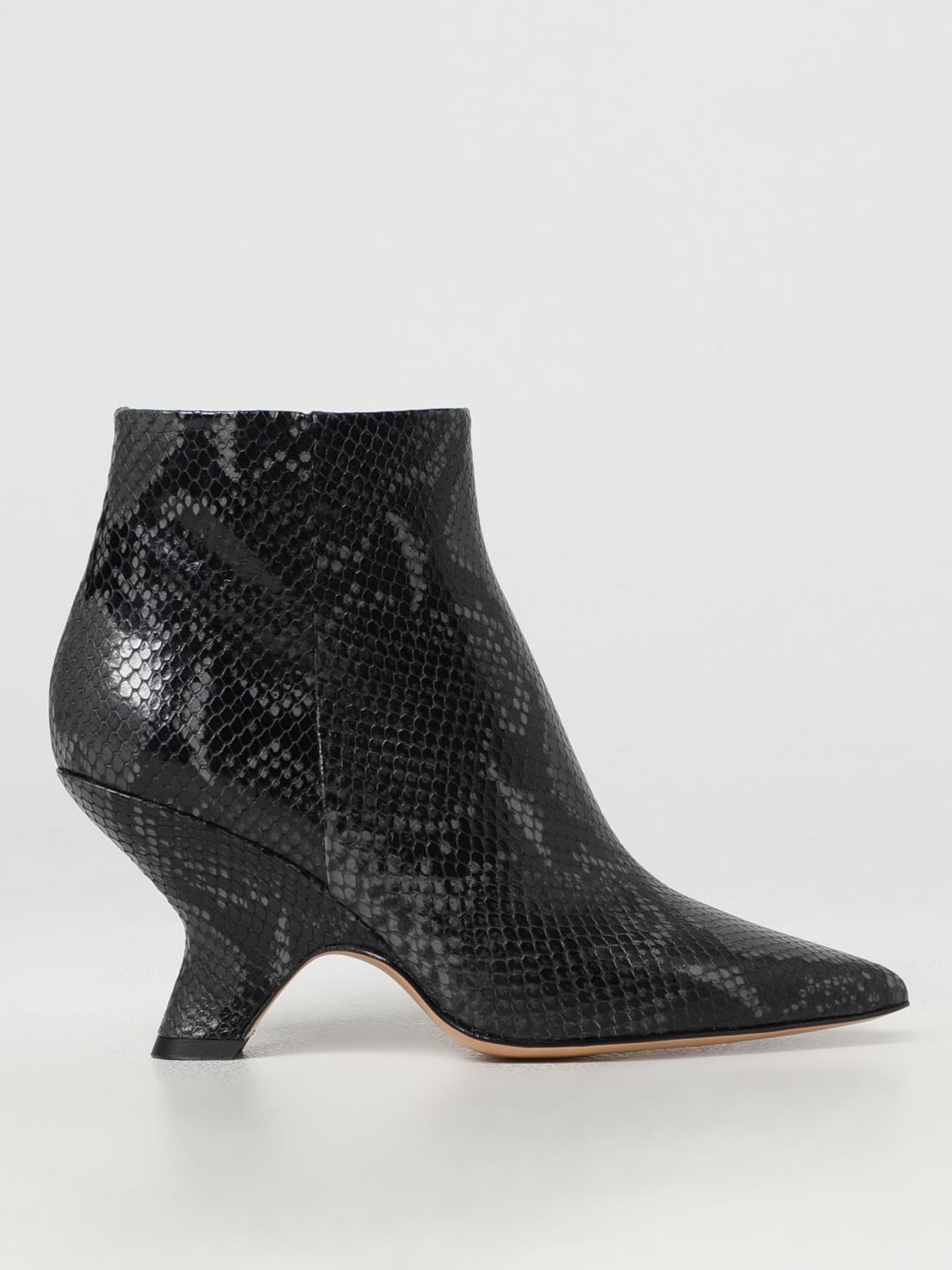 Anna F Flat Ankle Boots . Woman Color Lead In Lead