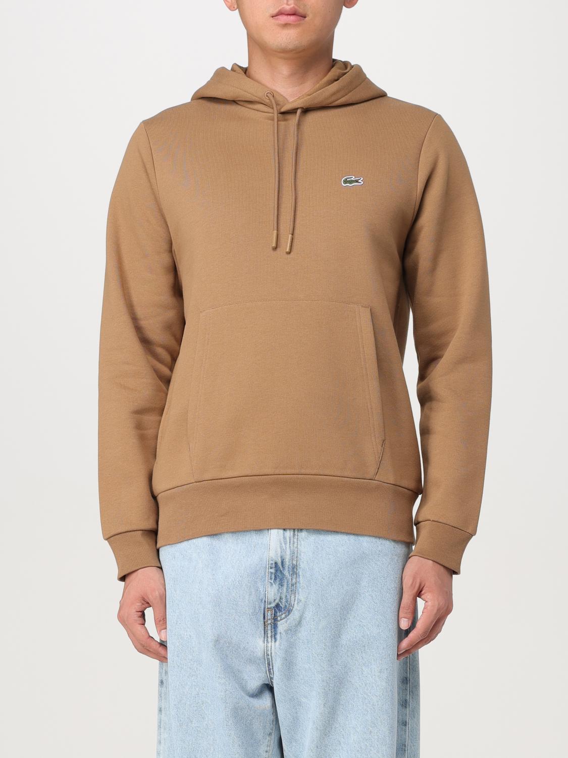 Shop Lacoste Sweatshirt  Men Color Beige