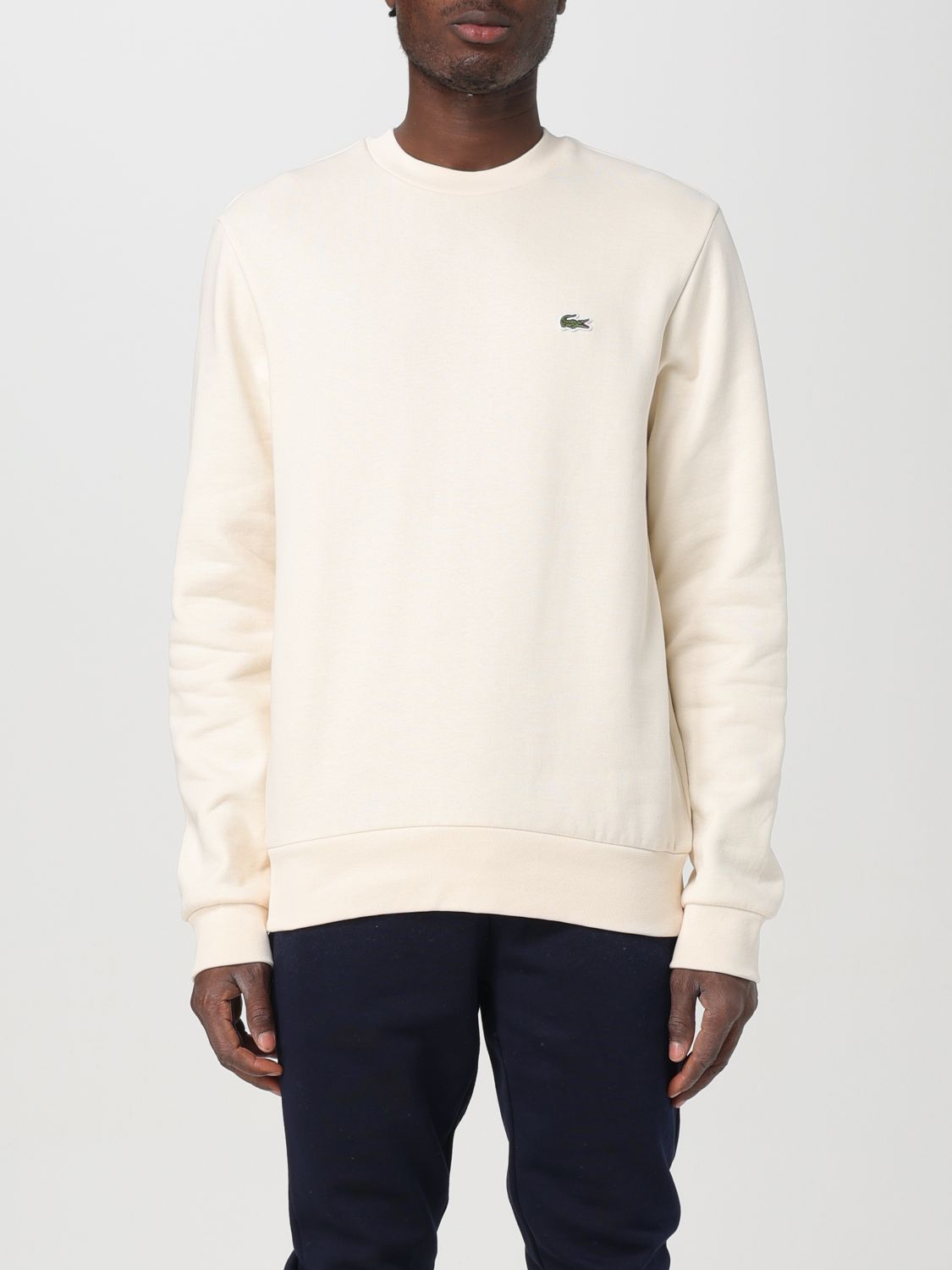 Shop Lacoste Sweatshirt  Men Color Beige