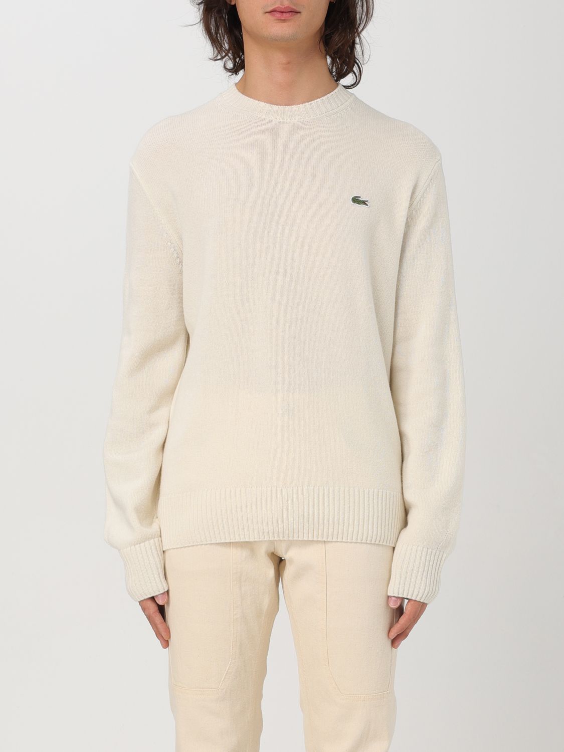 Lacoste Sweater  Men Color Yellow Cream