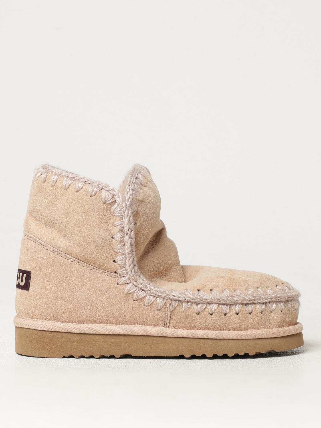 Mou Rose Beige Eskimo 18 Ankle Boots In Puder