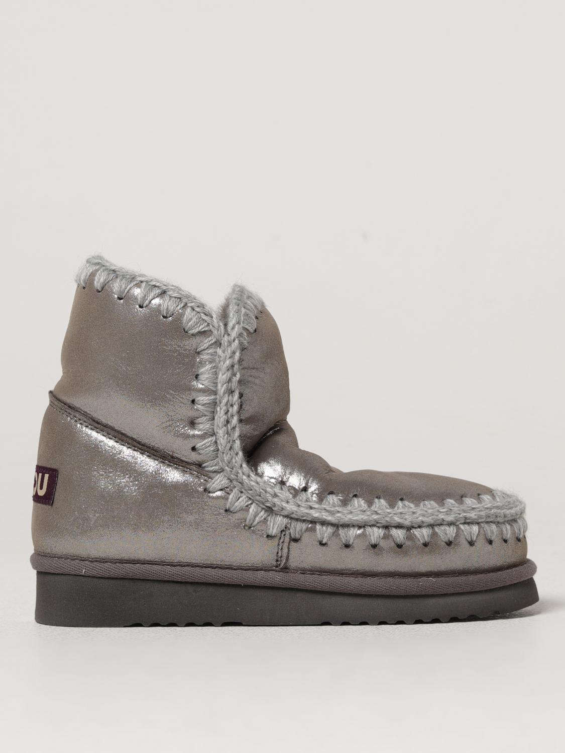 MOU FLAT ANKLE BOOTS MOU WOMAN COLOR LEAD 419825213