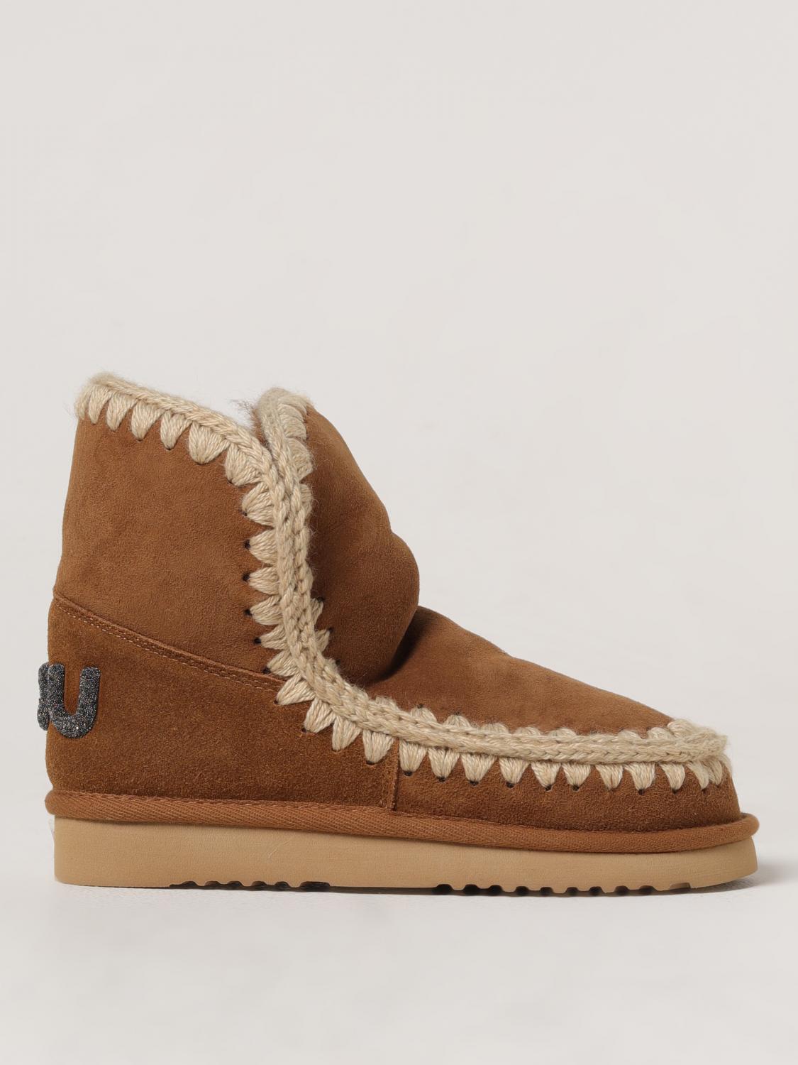 Mou Flat Ankle Boots  Woman Color Hazel In Haselnuss