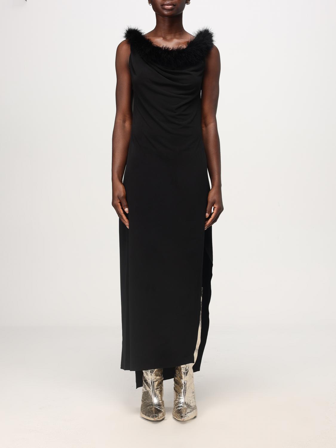 Coperni Draped Maxi Dress In Schwarz