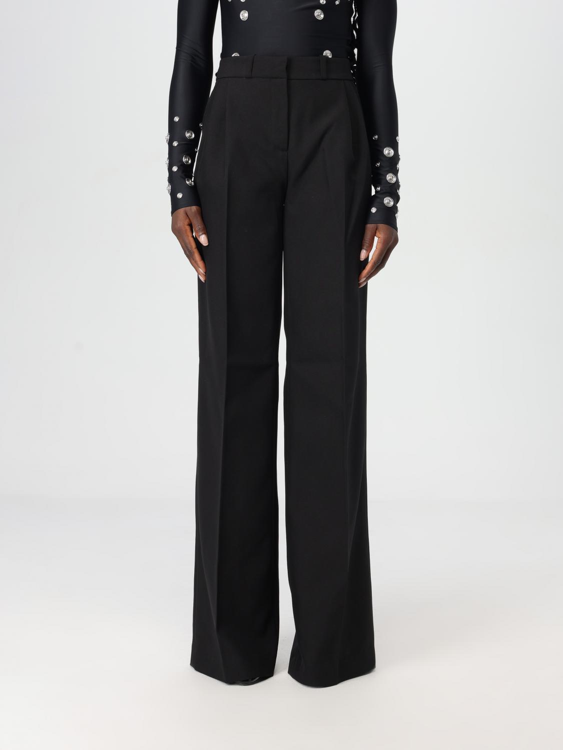 Coperni Studded Wide Leg Canvas Trousers In Schwarz