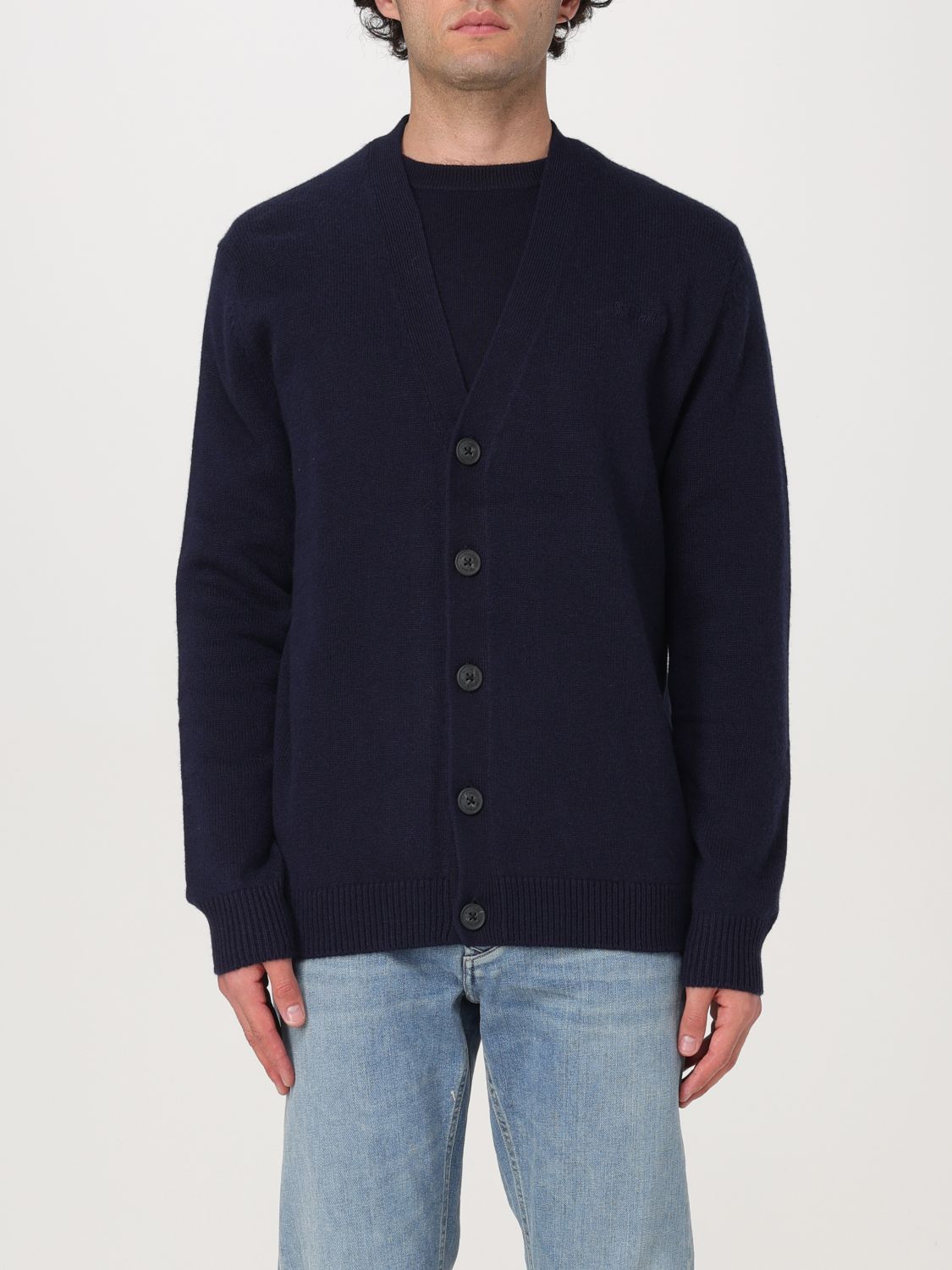 Shop Mc2 Saint Barth Cardigan  Men Color Navy