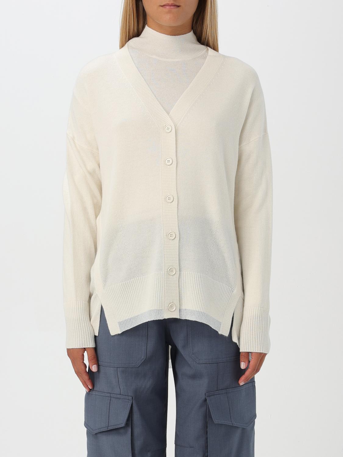 Shop Pinko Cardigan  Woman Color White In Weiss