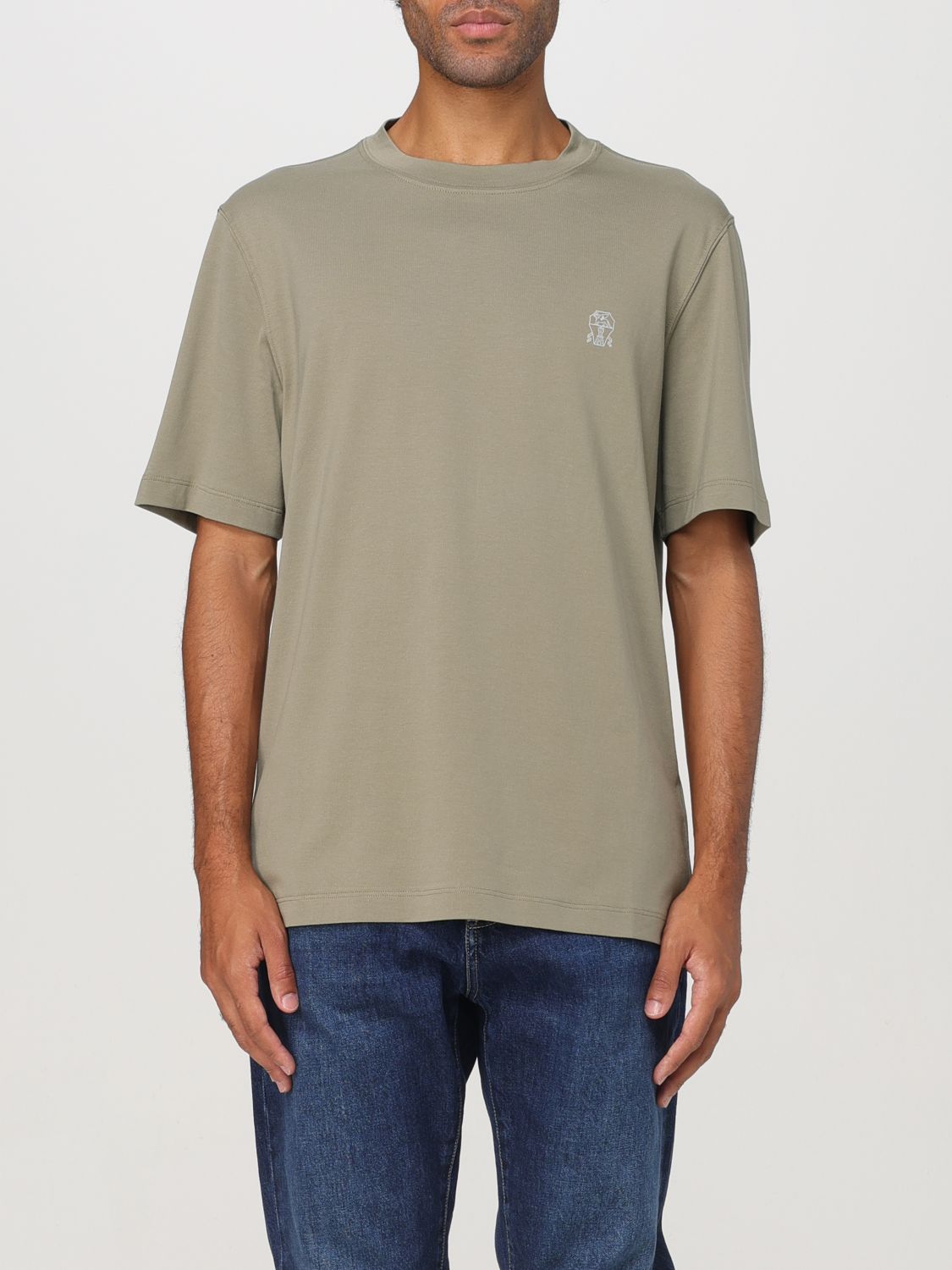 Shop Brunello Cucinelli T-shirt  Men Color Green In Grün