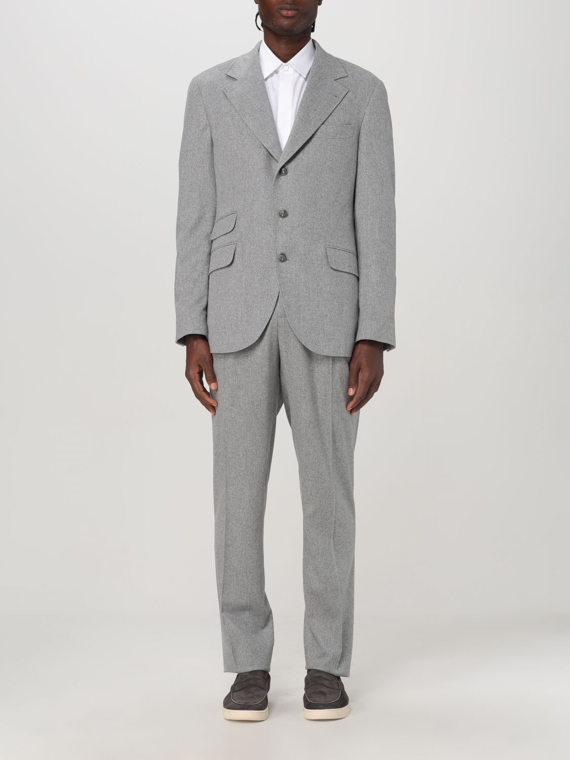 Shop Brunello Cucinelli Suit  Men Color Pearl In Perle