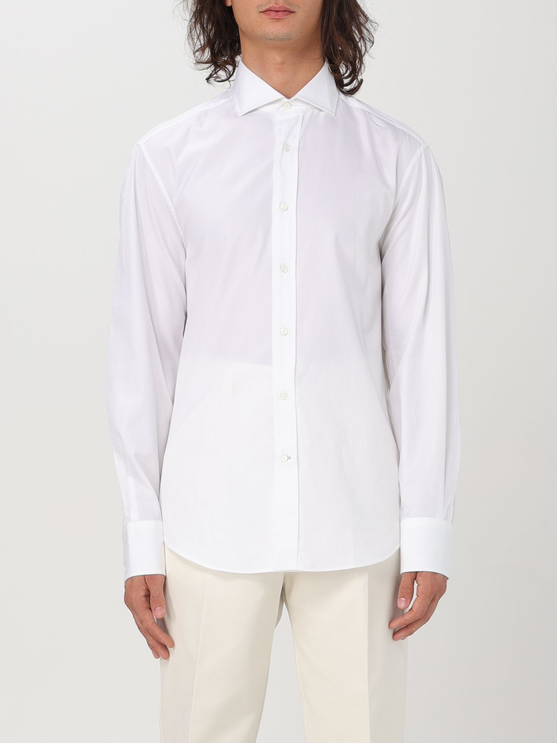 Shop Brunello Cucinelli Shirt  Men Color White In Weiss