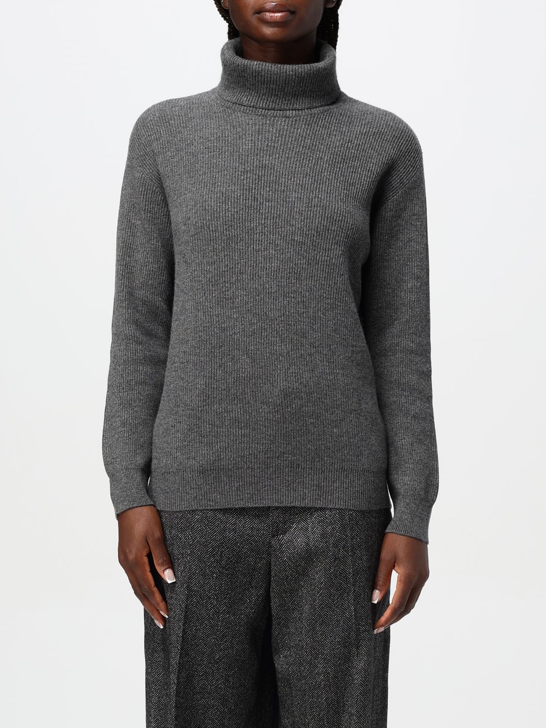 Brunello Cucinelli Sweater  Woman Color Lead In Lead