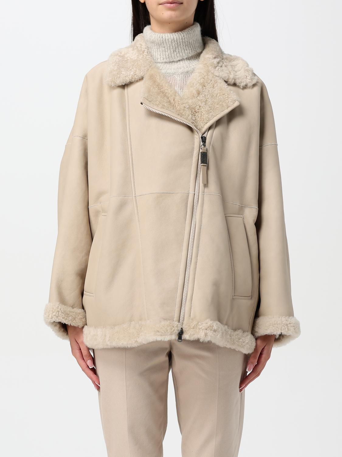 Shop Brunello Cucinelli Jacket  Woman Color Mastic In Mastik