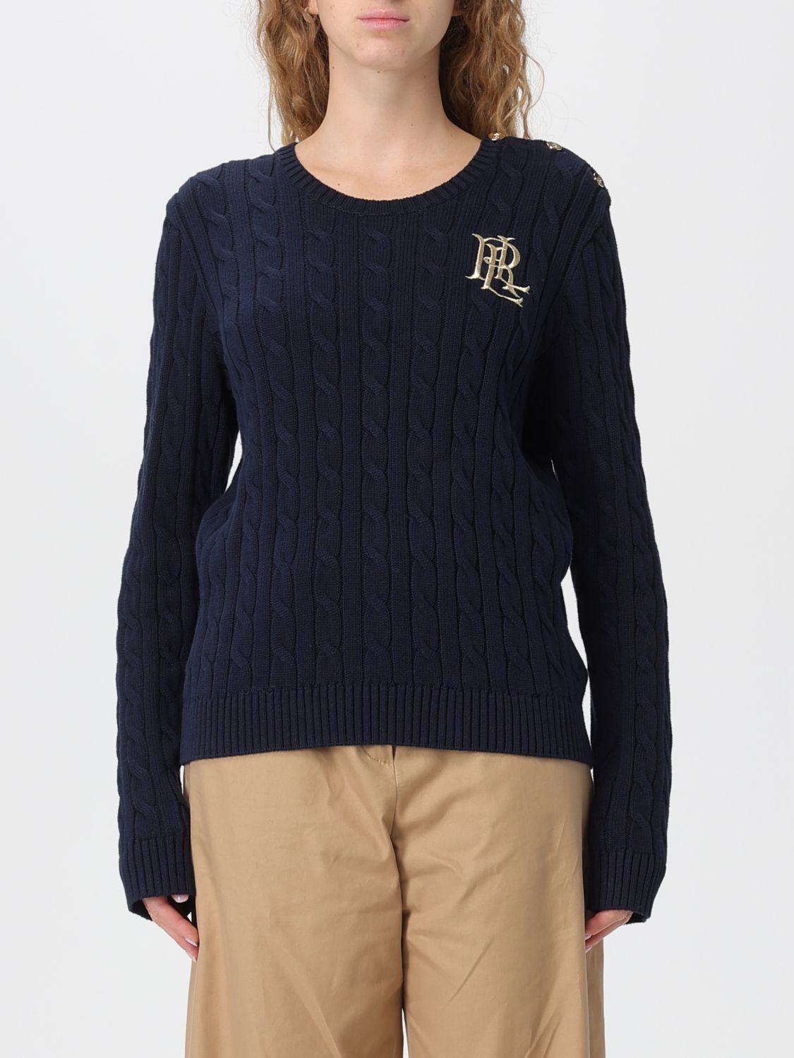 Ralph Lauren Montiva Long Sleeve Pullover In Blue
