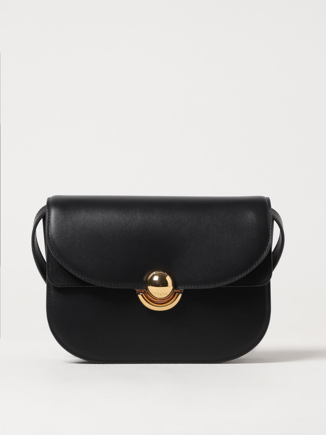 Furla Sfera Small Crossbody Round Bag In Black