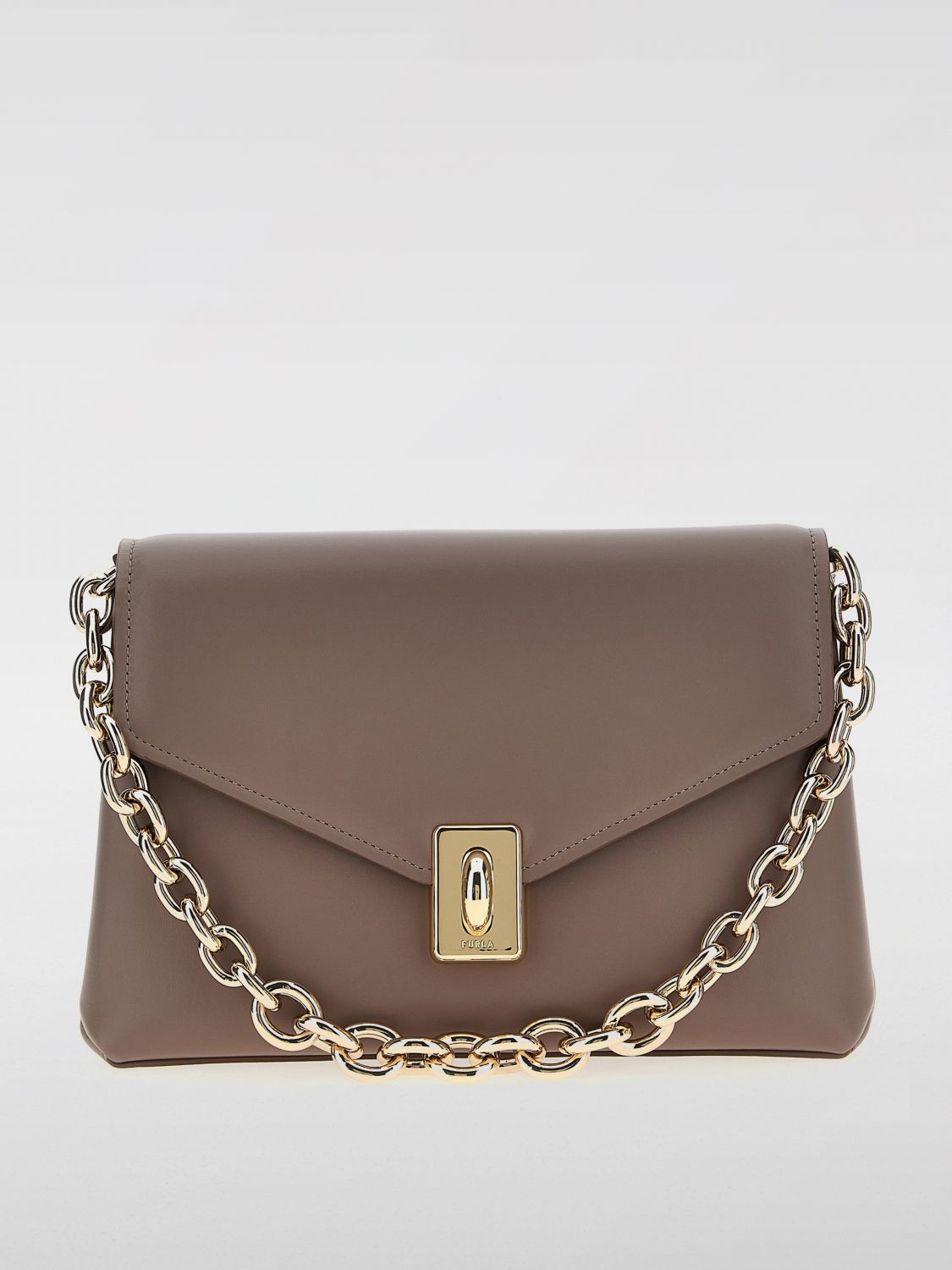 Furla Adjustable Chain Strap Shoulder Bag With Gold-tone Hardware