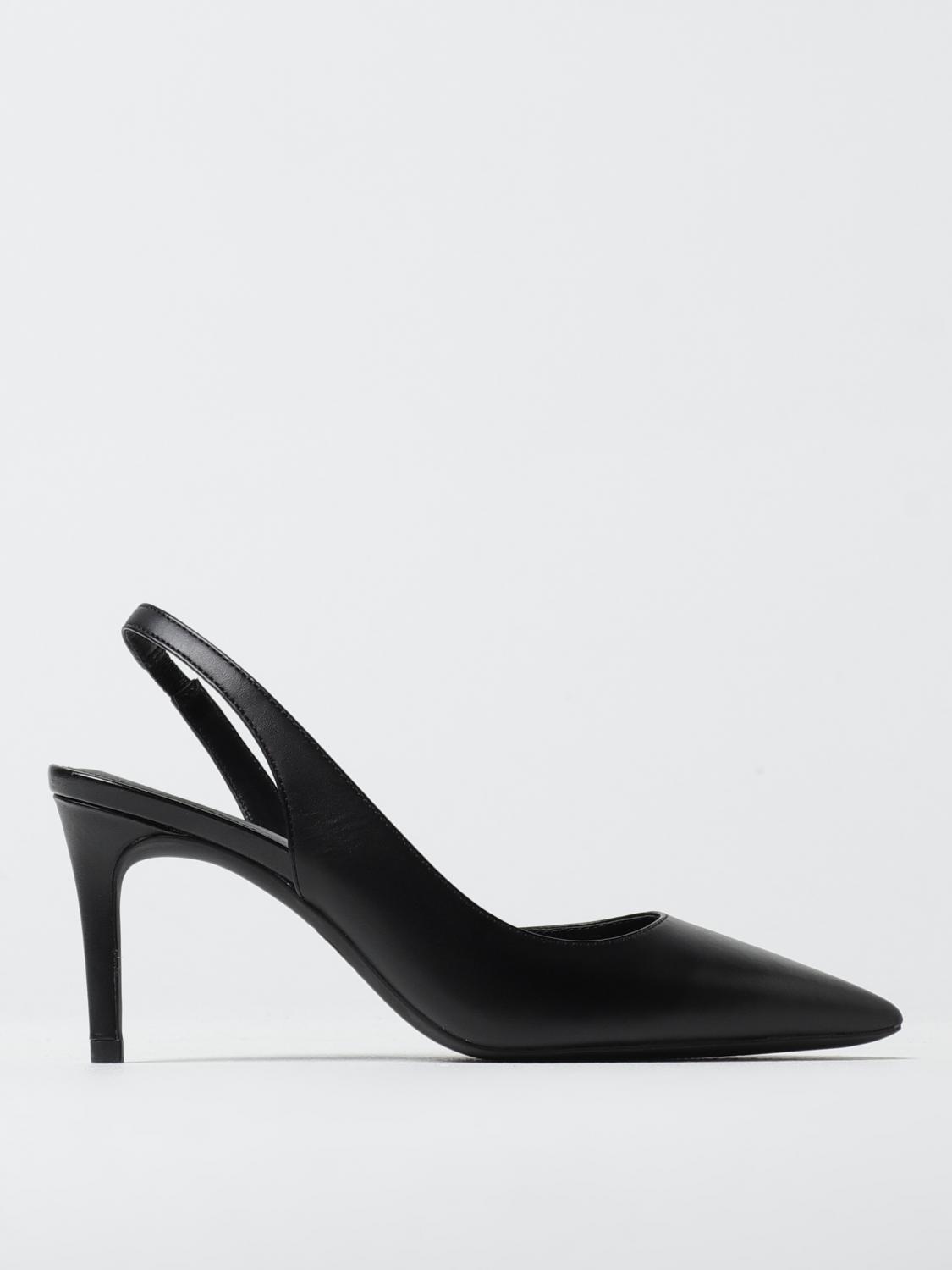 Michael Kors Alina Flex Sling Pum Pumps In Black Leather In Black