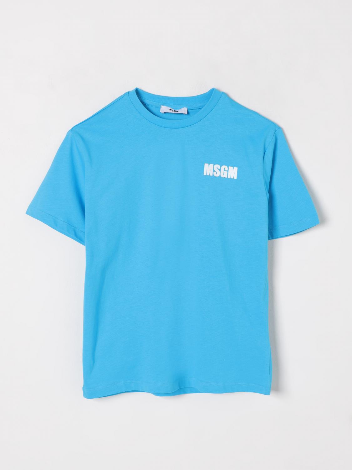 Msgm T-shirt Kids Kids Color Turquoise In Turquoise