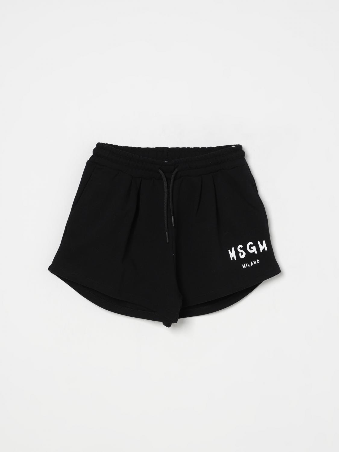 Msgm Shorts Con Logo In Black