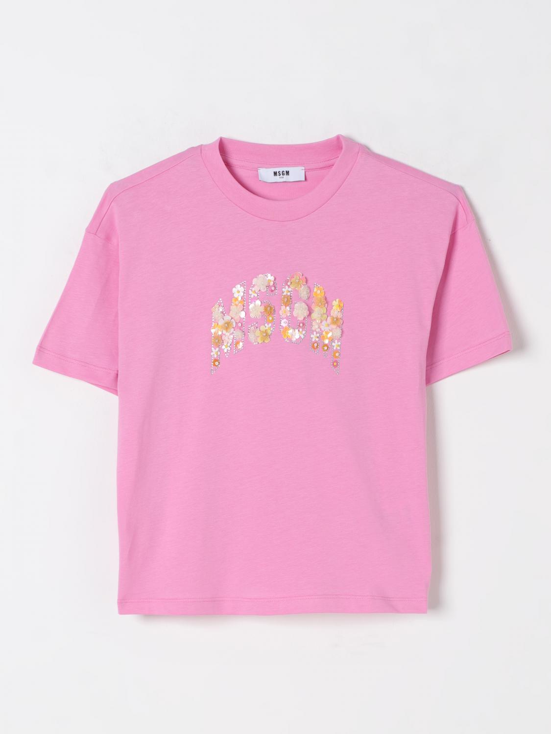 Shop Msgm T-shirt Kids Kids Color Pink