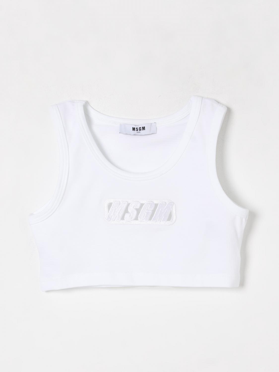 Shop Msgm T-shirt Kids Kids Color White