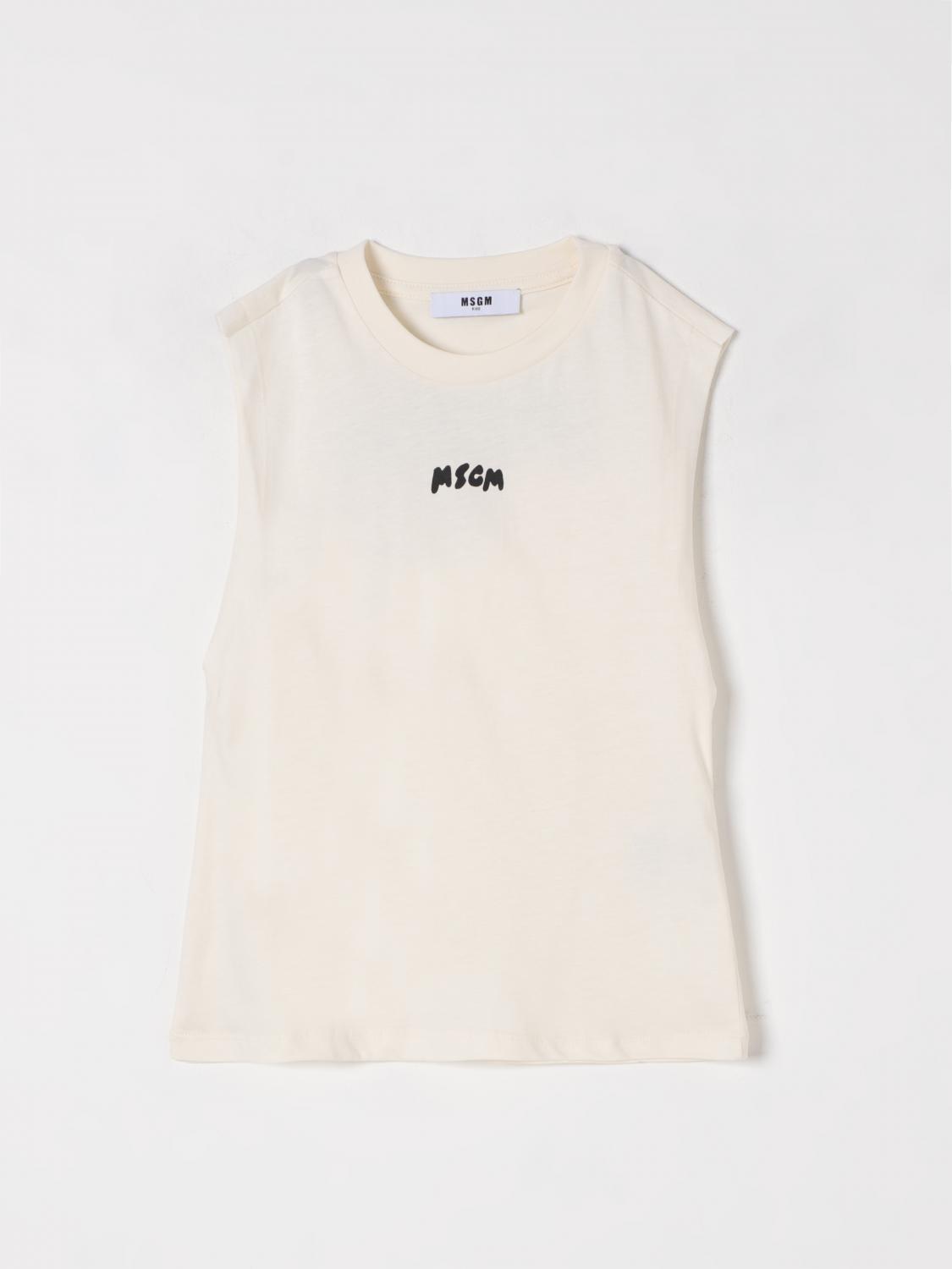MSGM KIDS T-Shirt Kids color Cream　MSGM KIDS Tシャツ キッズカラー クリーム MSGM