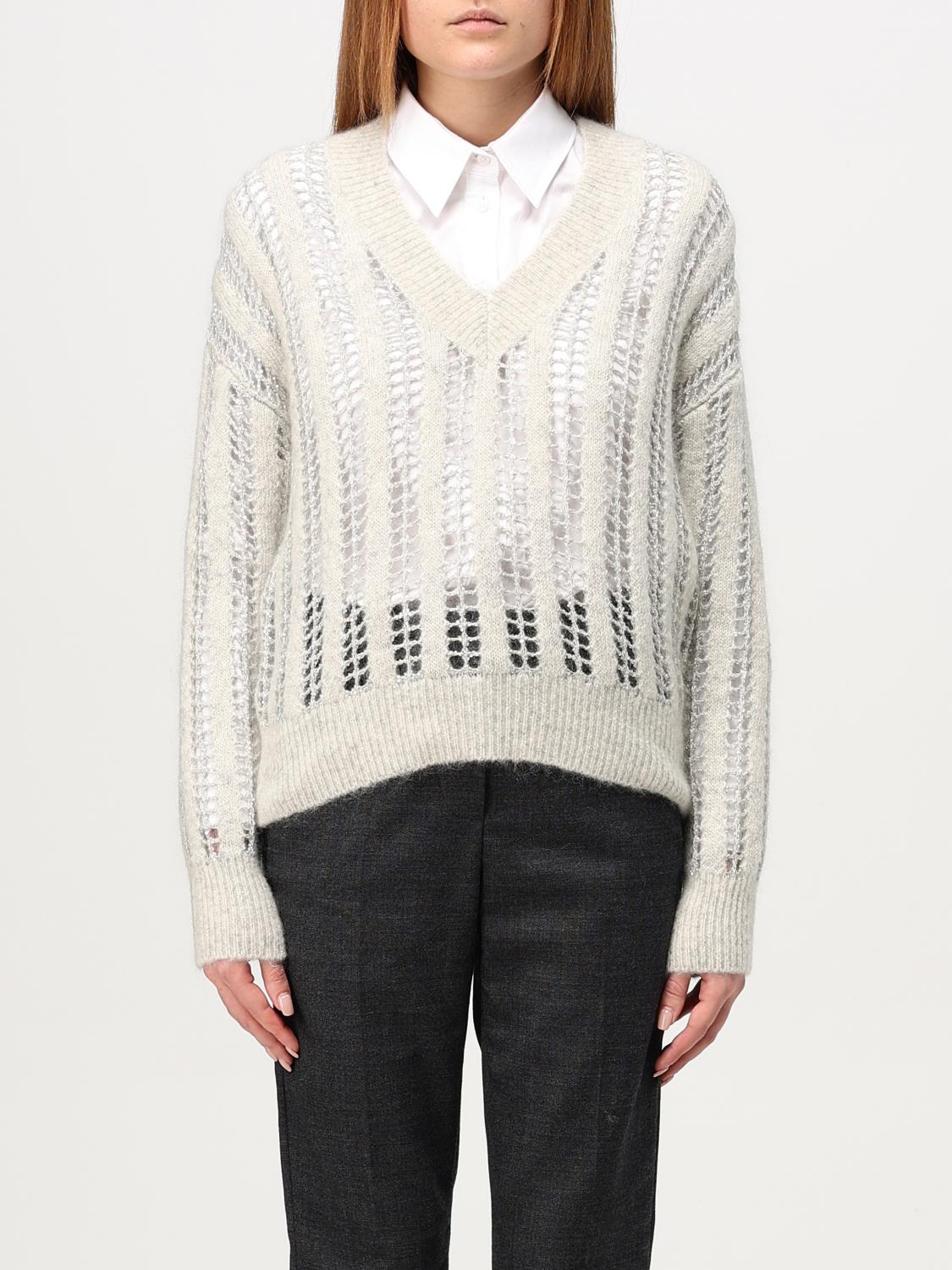 BRUNELLO CUCINELLI SWEATER BRUNELLO CUCINELLI WOMAN COLOR GREY 420794020