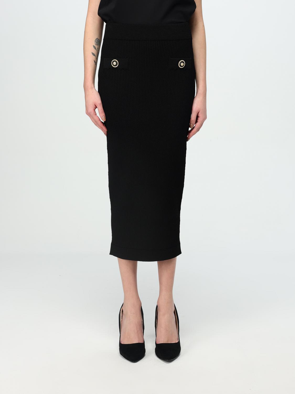 Balmain Skirt  Woman Color Black In Schwarz
