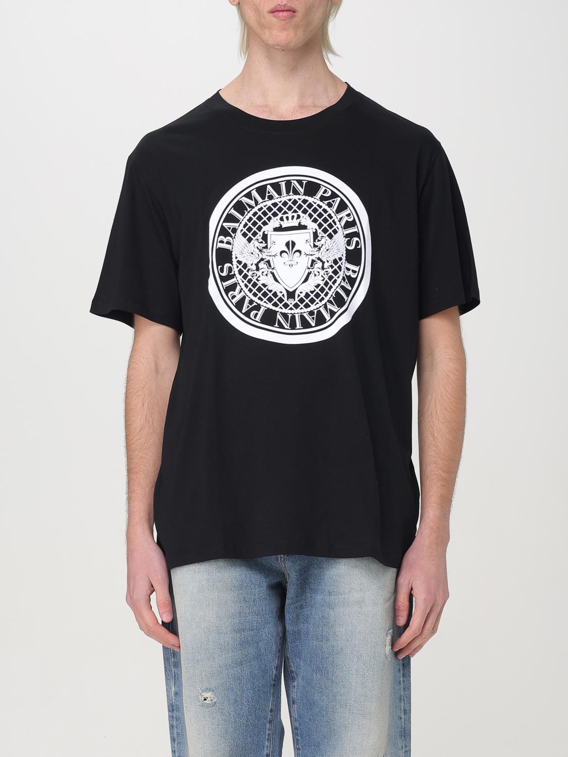 Shop Balmain T-shirt Men Color Black In Schwarz