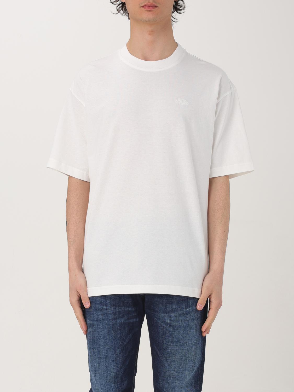 Diesel T-boggy-megoval-d T-shirt In White