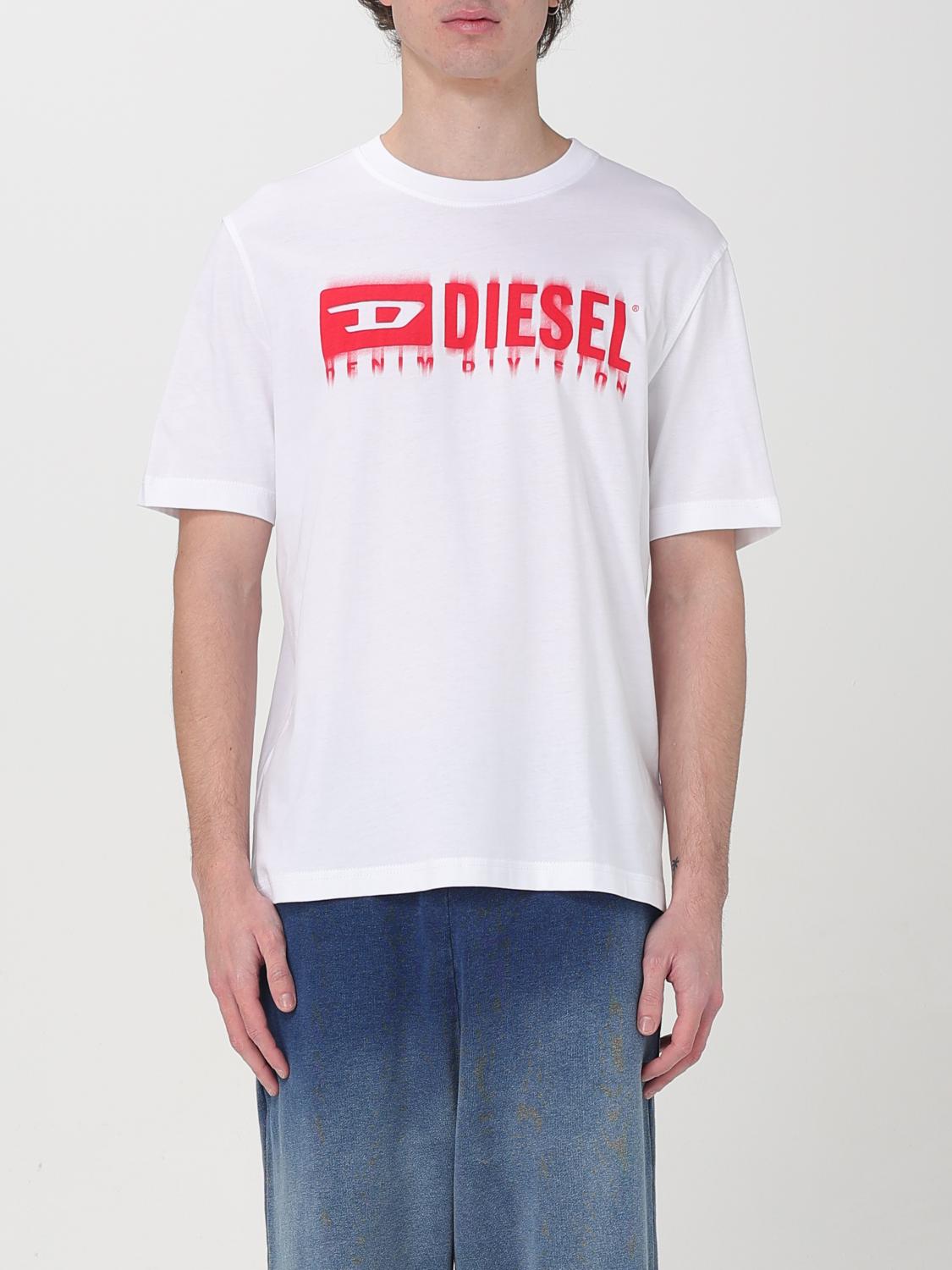 Shop Diesel T-shirt Men Color White