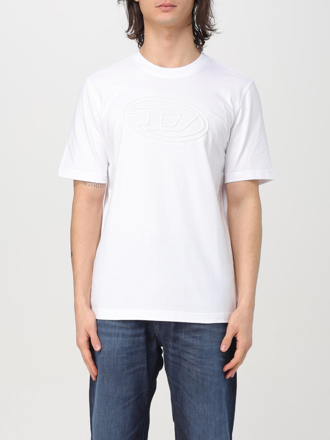 Diesel T-adjust-bigoval Crew-neck T-shirt In White