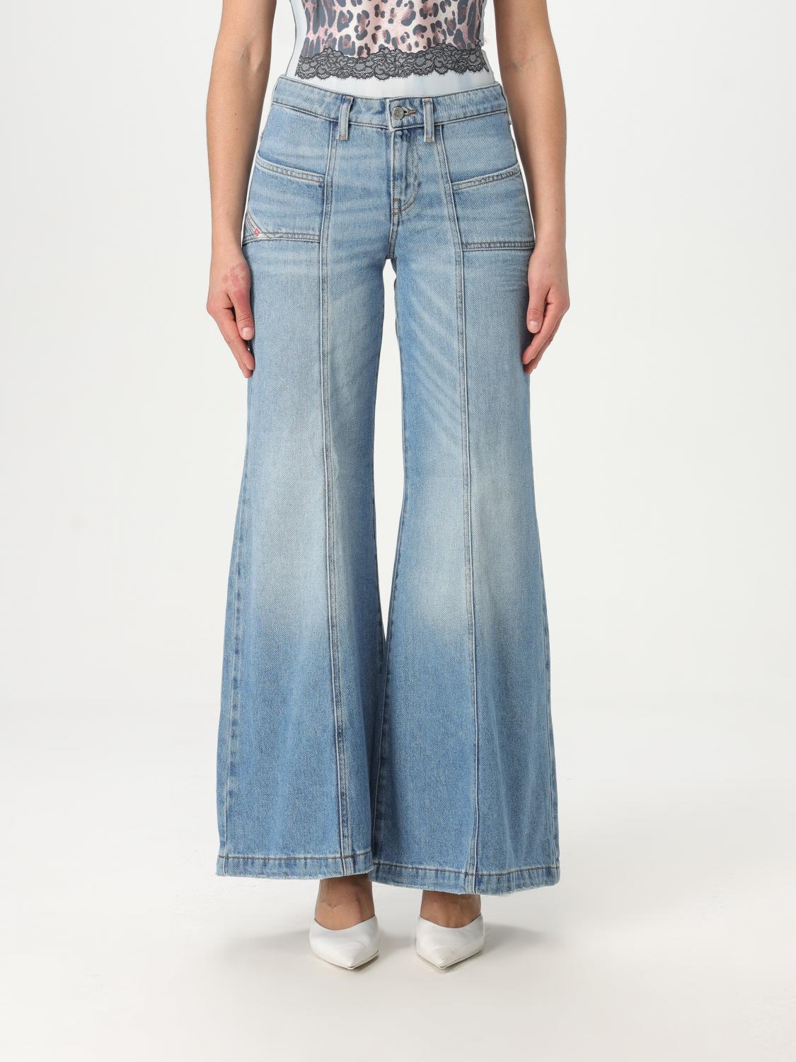 Diesel Jeans Woman Color Denim In Denim