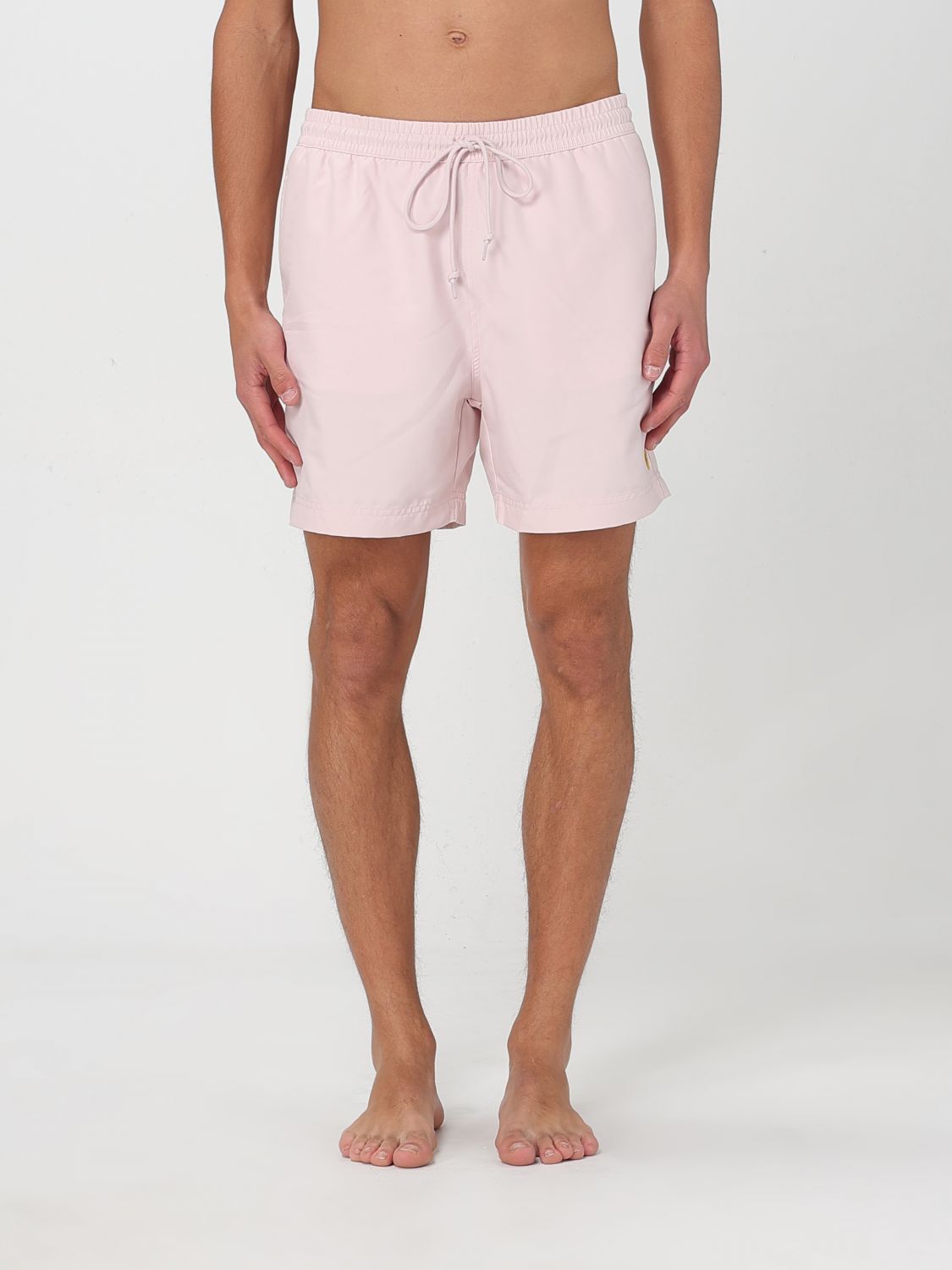 Carhartt Work In Progress Floyde Lyocell & Cotton Twill Drawstring Shorts In Pink