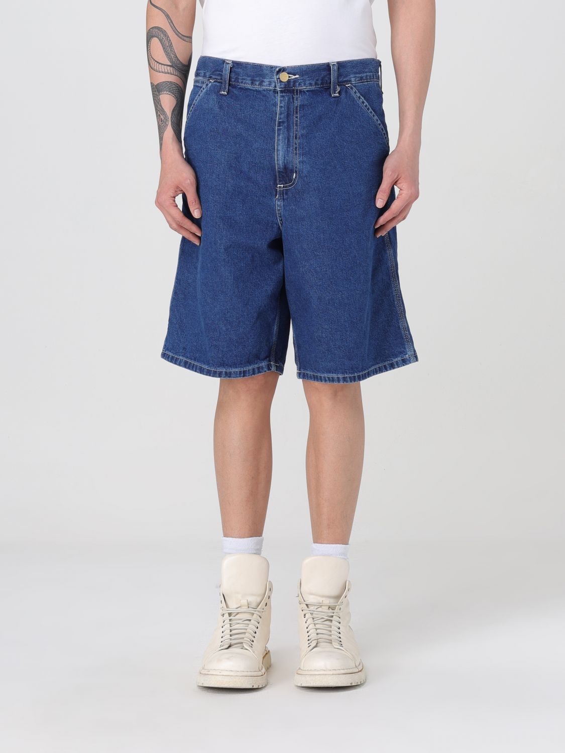 Carhartt Landon Bermuda Denim Shorts In Blue